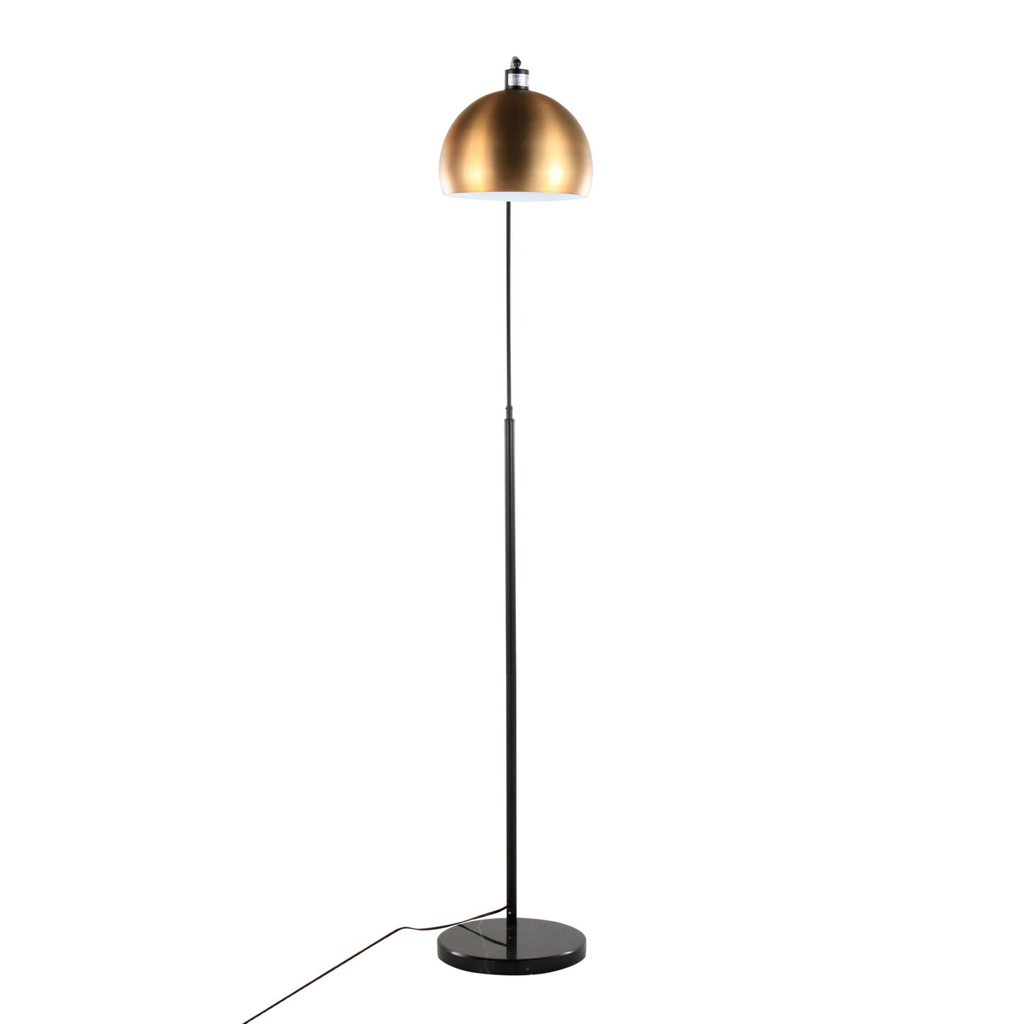 March - Contemporary Floor Lamp - Black / Antique Brass