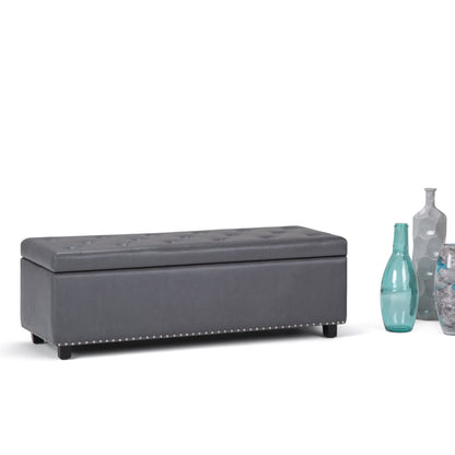 Hamilton - Storage Ottoman - Stone Gray