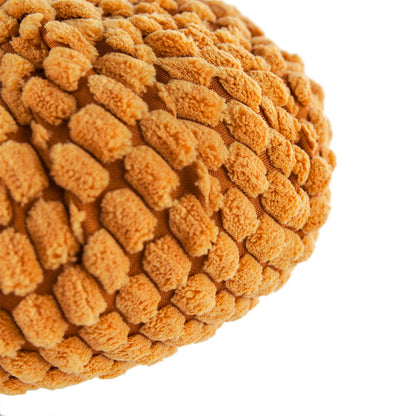 Chenille Weighted Pumpkin Ornament Decor For Holiday Harvest Festival Fall Festival & Thanksgiving (Set of 2) - Orange