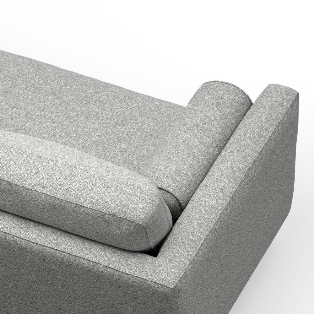 Morrison - Upholstered Sofa And Ottoman Set - Mist Gray