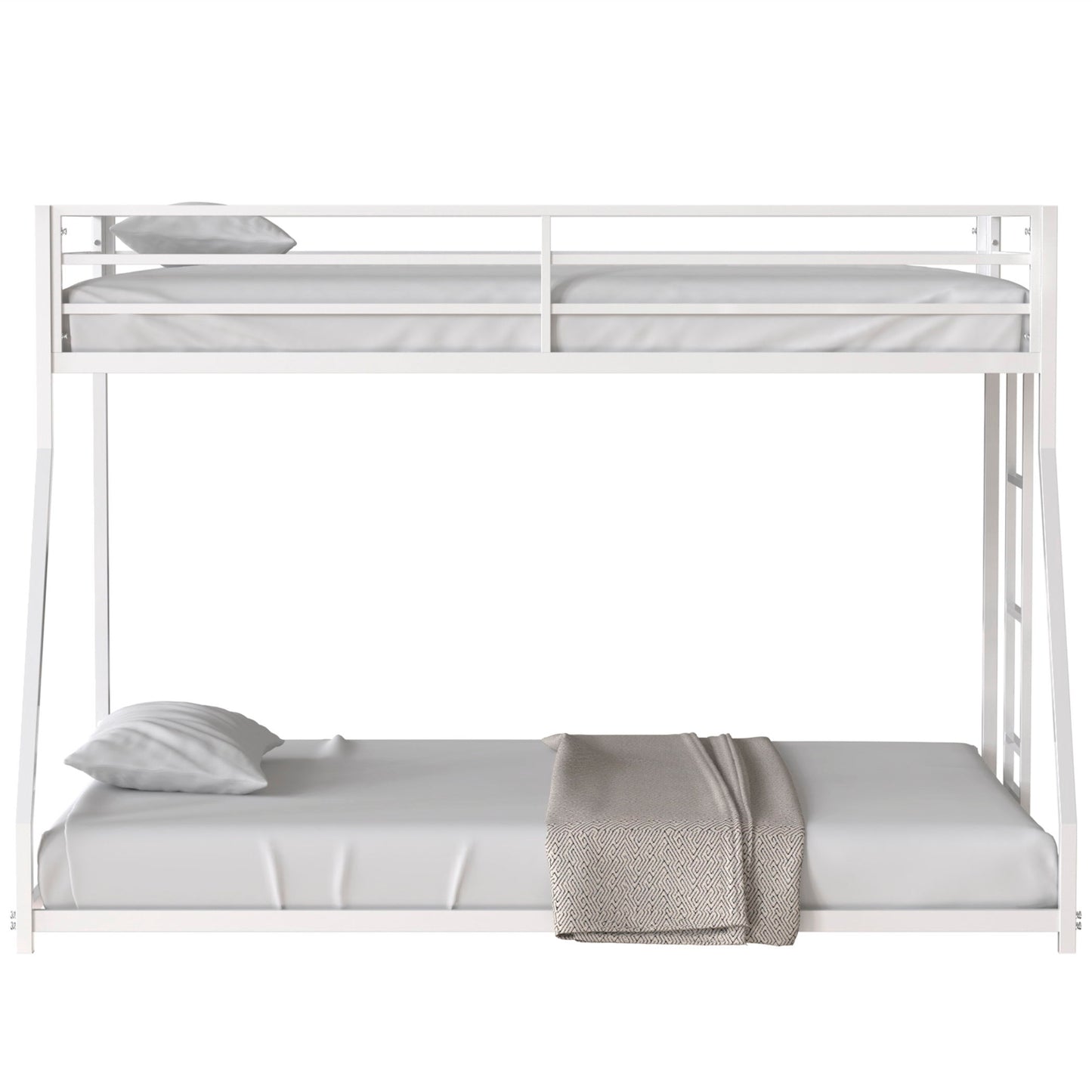 Adam - Twin Over Full Metal Bunk Bed - White