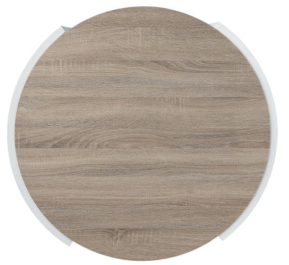 Zoma - High Gloss Coffee Table - Oak / White