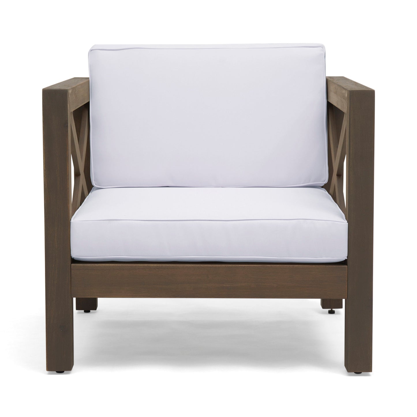 Brava - Modern Club Chair With Water Resistant Cushions - Gray / White