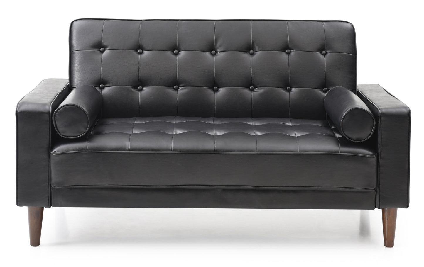 Loveseat Elegant With Versatile Bed Feature - Black