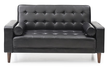 Loveseat Elegant With Versatile Bed Feature - Black