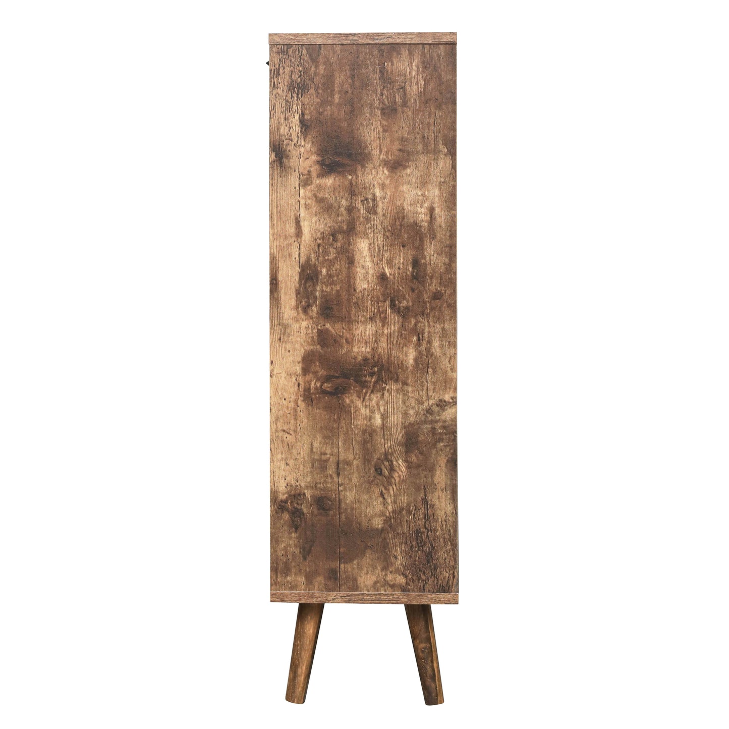4 Door Shoe Rack, Freestanding Modern Shoe Storage Cabinet, For Entryway - Burly Wood