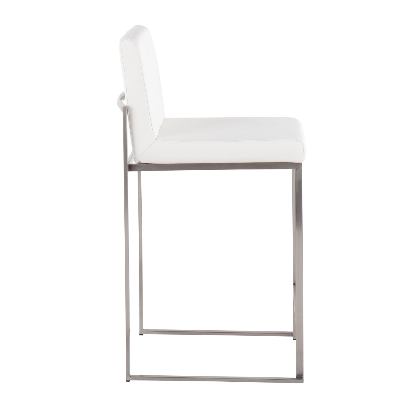 Fuji - Contemporary High Back Counter Stool (Set of 2) - White