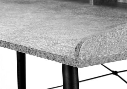 Computer Desk For Home Office, Laptop, Storage Shelves, Versatile Placement - Gray