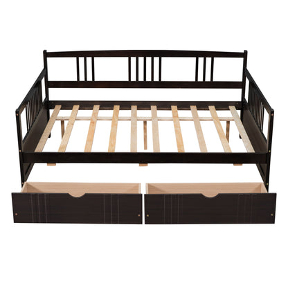 Full Size DayBed With 2 Drawers - Espresso