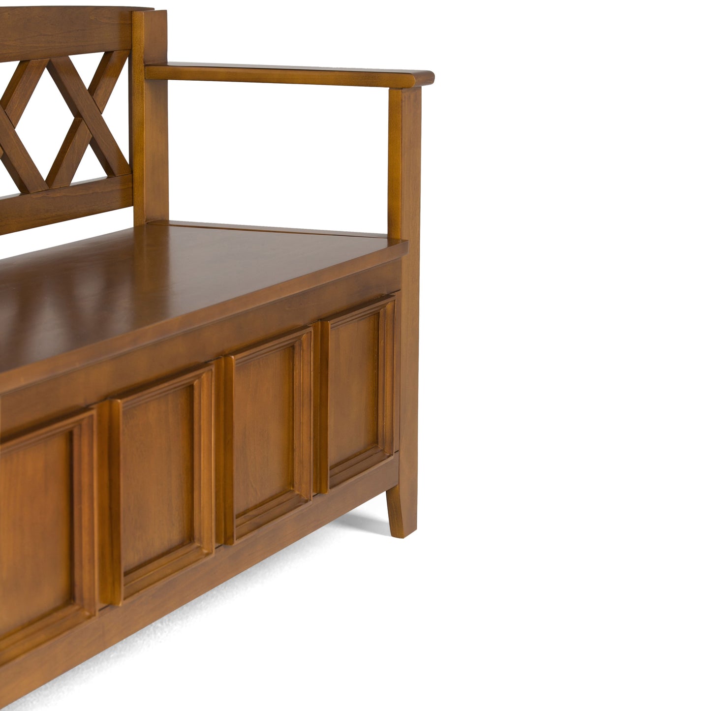 Amherst - Entryway Storage Bench - Light Avalon Brown