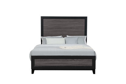Soluto - Queen Bed - Gray / Black
