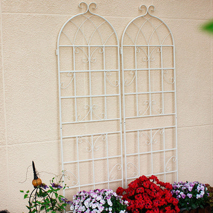 4 Pack Metal Garden Rustproof Trellis For Climbing Plants Outdoor Flower Support - Cream White