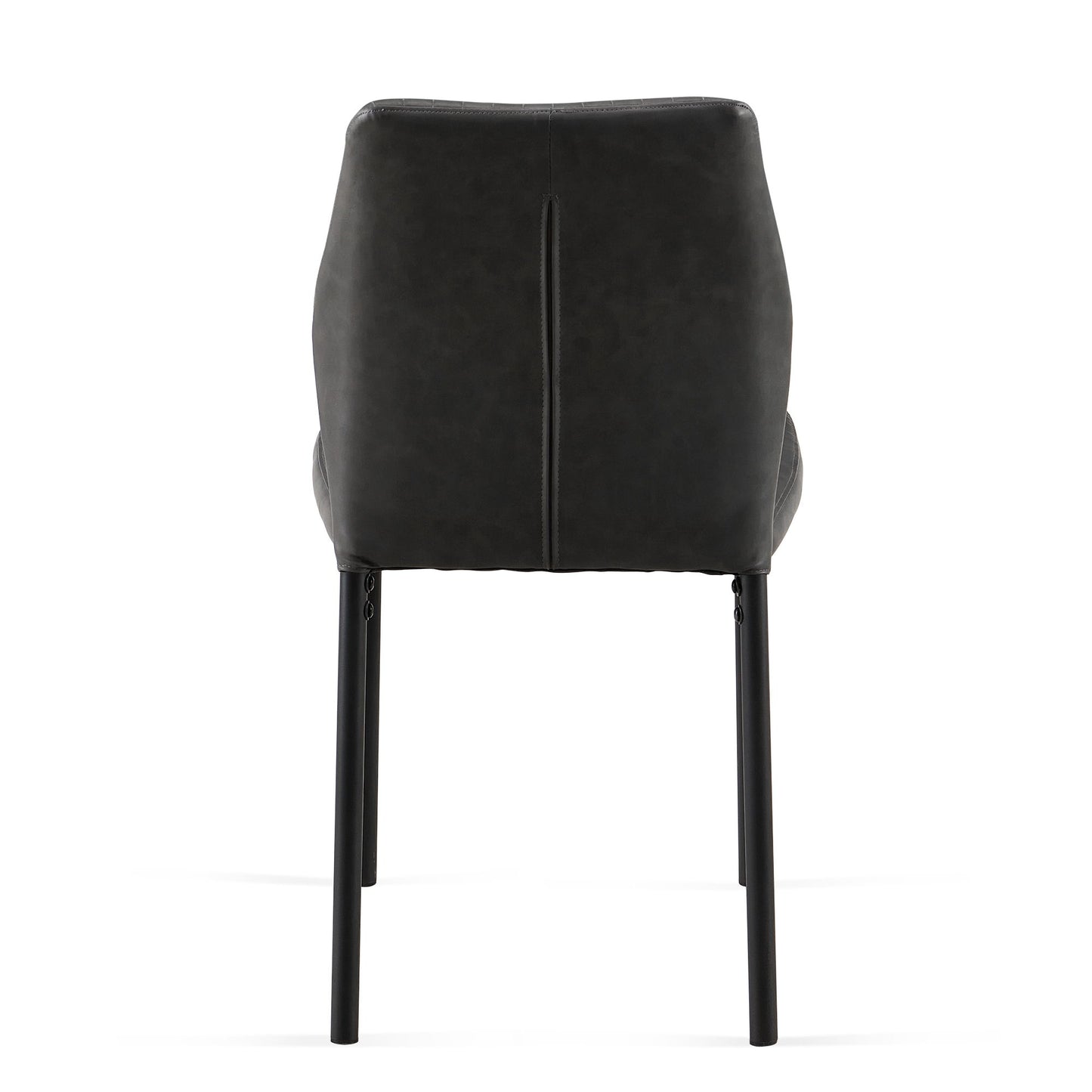 Dining Chairs Living Room Chair Modern Kitchen Armless Side Chair With Metal Legs (Set of 4) - Dark Gray