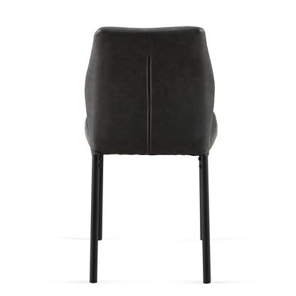 Dining Chairs Living Room Chair Modern Kitchen Armless Side Chair With Metal Legs (Set of 4) - Dark Gray