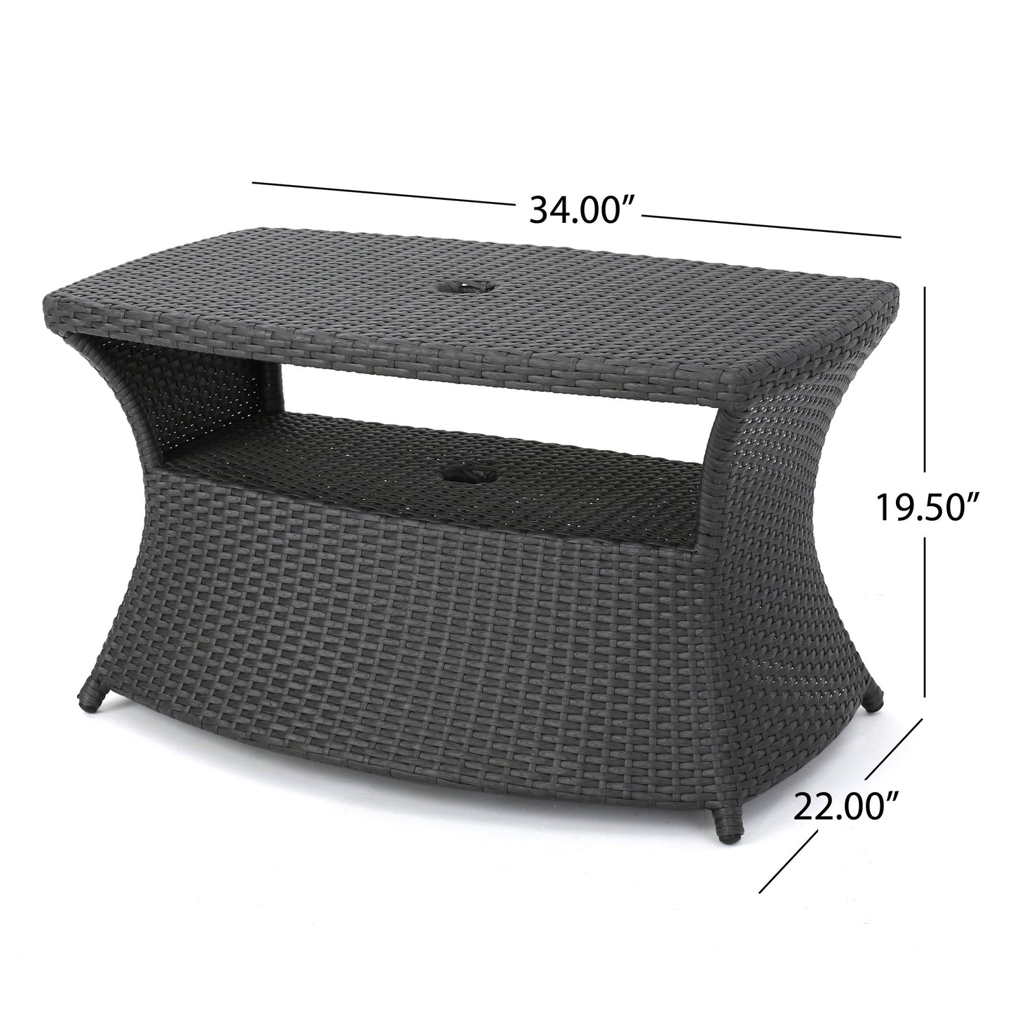 Berkeley - Chaise Lounge Side Table - Gray
