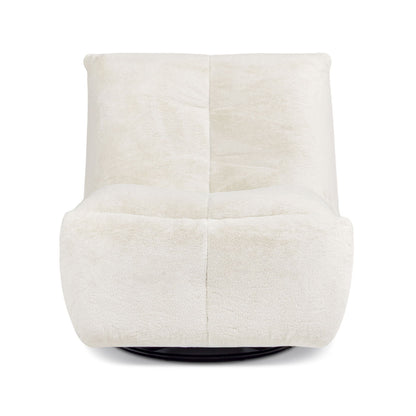 Rearden - Swivel Glider Manual Recliner Gaming Lounge Chair - Pearl White