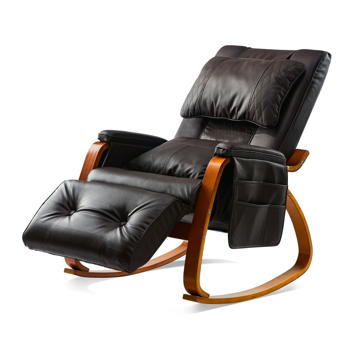 Massage Comfortable Relax Rocking Chair - Dark Brown