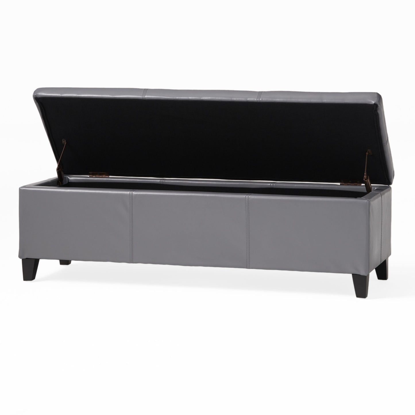Glouster - Contemporary Storage Ottoman With Versatile Functionality - Gray