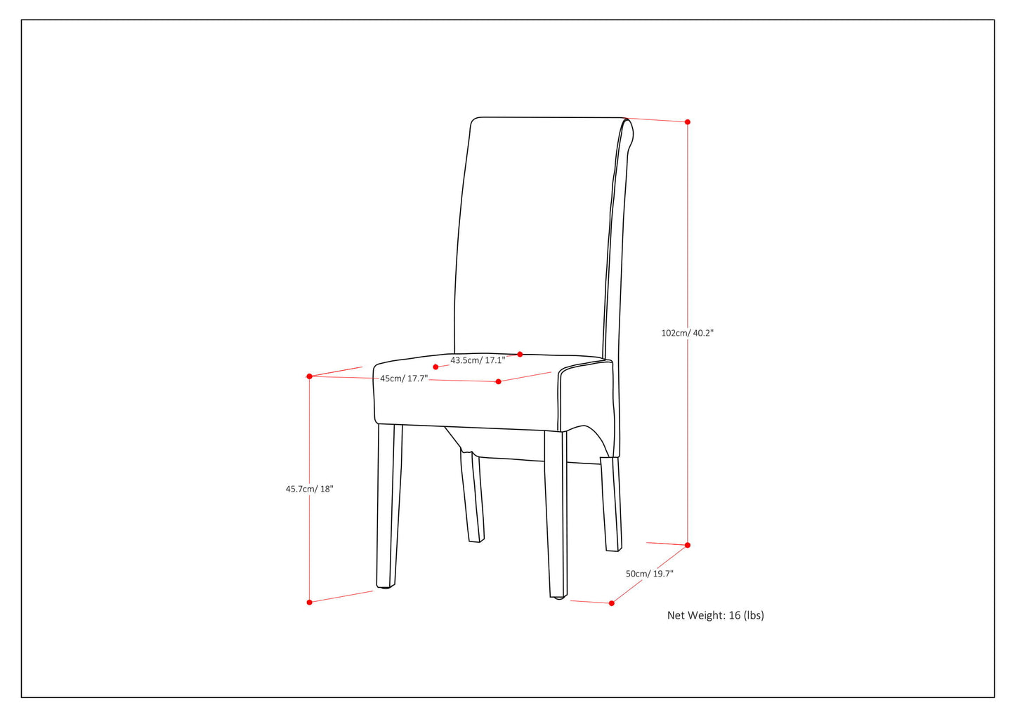 Avalon - Deluxe Parson Dining Chair (Set of 2) - Dove Gray