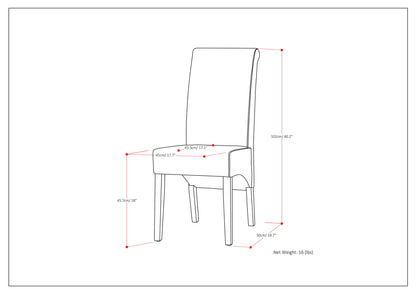 Avalon - Deluxe Parson Dining Chair (Set of 2) - Dove Gray