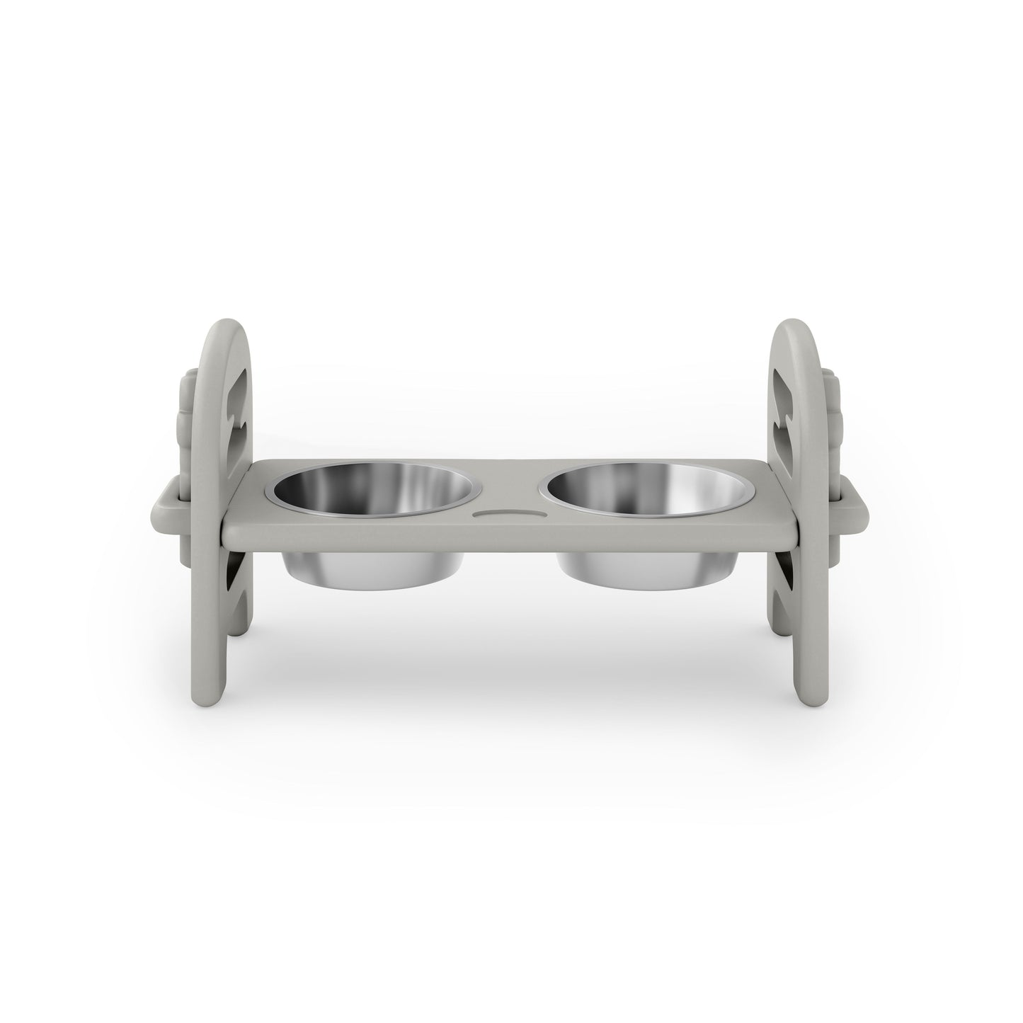 Adjustable Pet Bowl Travel Ready HDPE Durable Poly Lumber Recycled - Dark Gray
