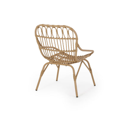 Monsoon Outdoor Accent Chair With Open Weave Design - Light Brown