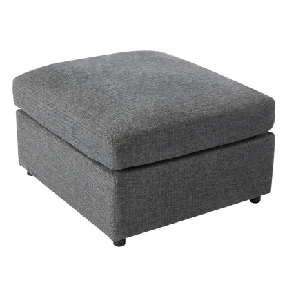 Sectional Sofa Modular Sofa U - Shaped Sofa Couch Sofa Bed L - Shaped Sofa With A Movable Ottoman And Two USB Ports For Living Room - Gray