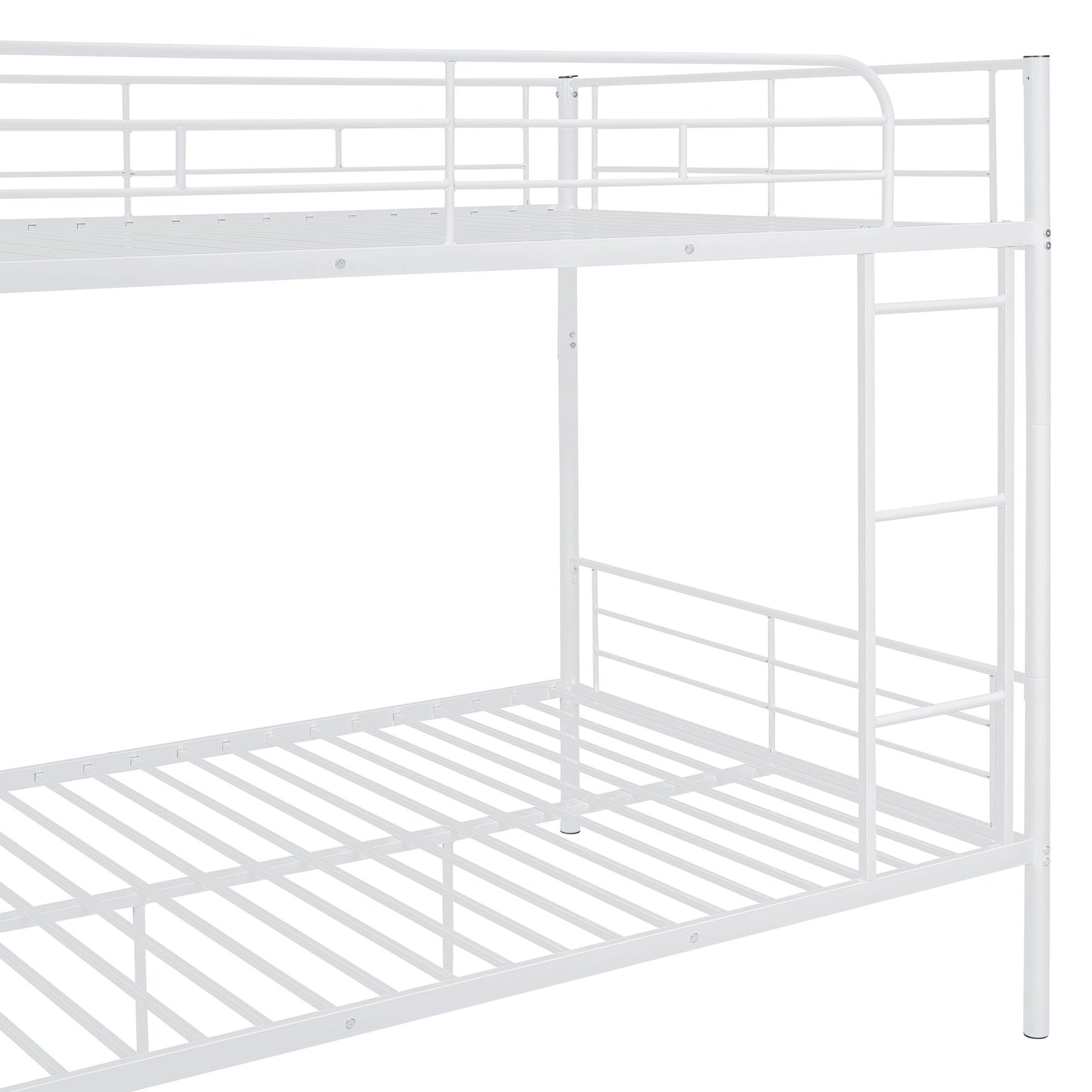 Full Over Full Metal Bunk Bed - White