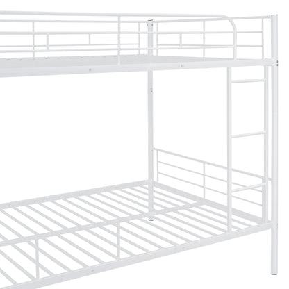 Full Over Full Metal Bunk Bed - White