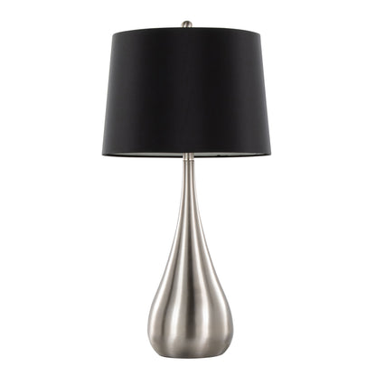 Pebble - Contemporary Table Lamp (Set of 2) - Nickel / Black