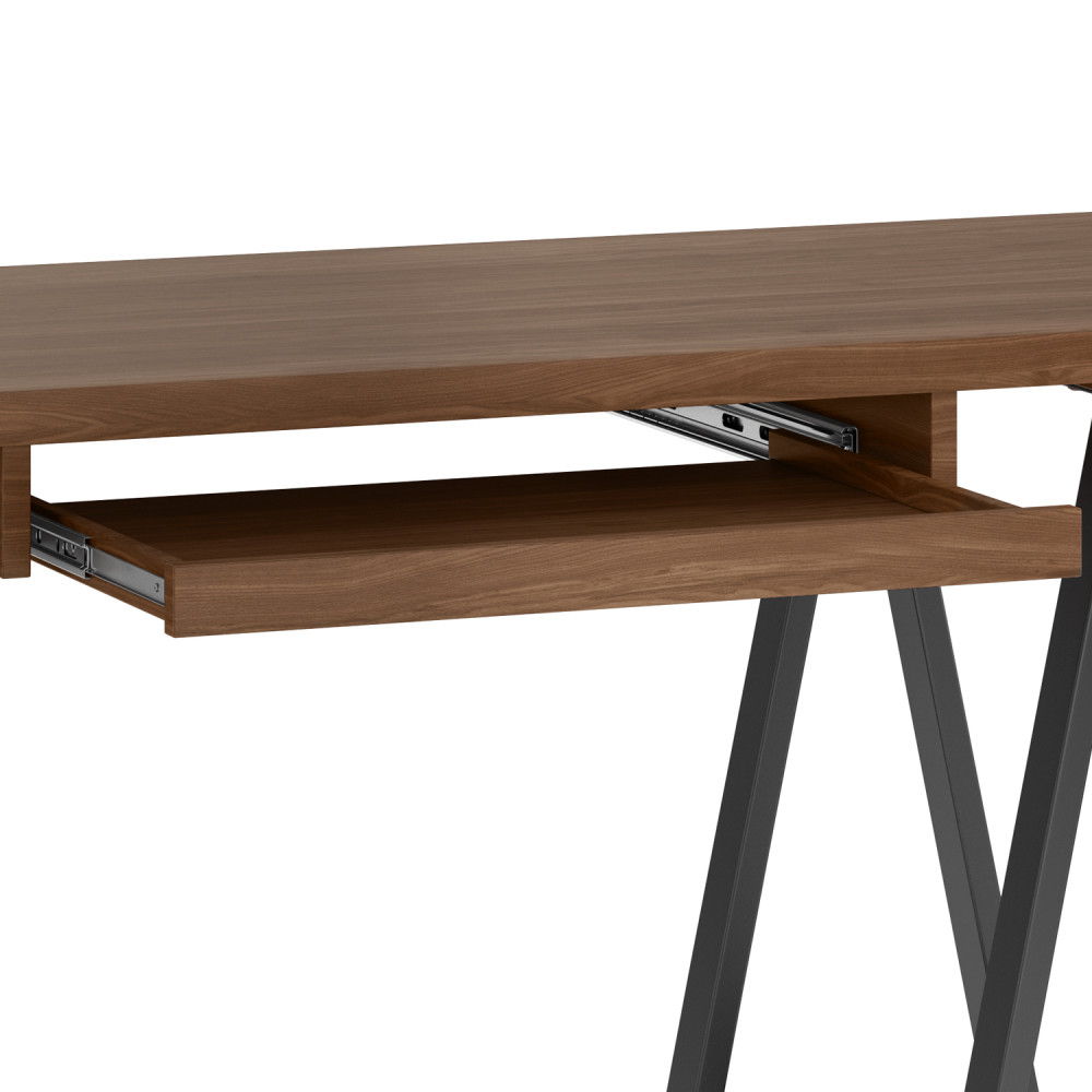 Sawhorse - Solid Walnut Veneer And Metal Desk - Walnut
