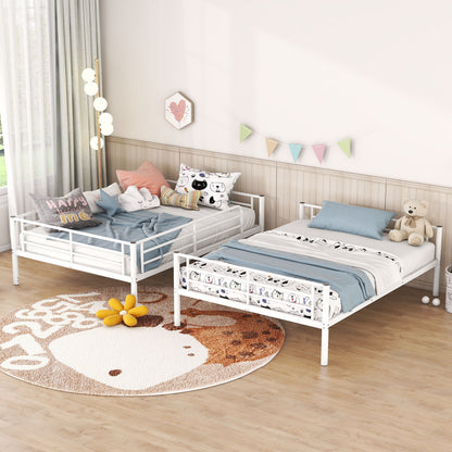 Full Over Full Metal Bunk Bed - White