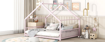 Full Size House Bed - Pink
