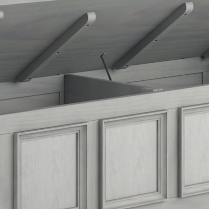 Amherst - Entryway Storage Bench - Fog Gray