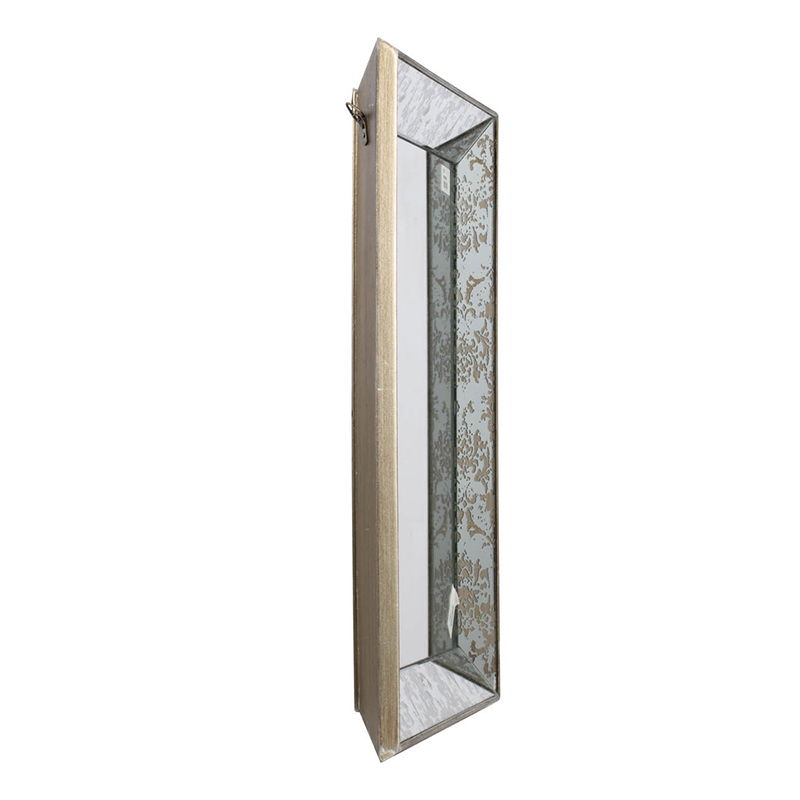 Antique Square Mirror With Floral Accents Decorative Display Tray, Hanging Mirror, Traditional Home Decor - Silver