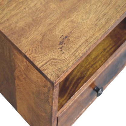 Solis - 1 Drawer Wall Mounted Nightstand - Brown