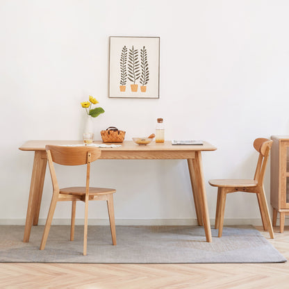 Simple Dining Chair, Solid Chair Table For Living Room Chair - Natural