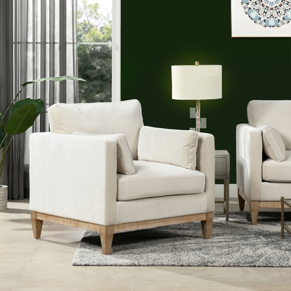 Knox - Modern Farmhouse Arm Chair - French Beige