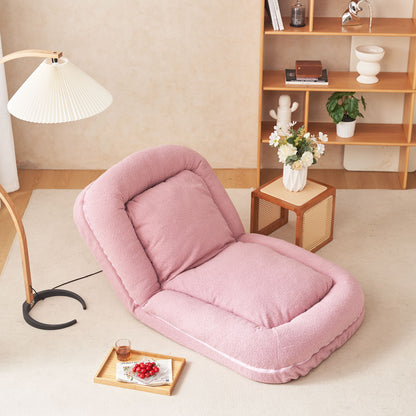 Triple Fold Pink Down Sofa Bed - Pink