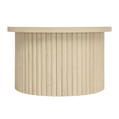 Coffee Table (Set of 2), Round Coffee Table, Modern Side Tables Accent End Table For Living Room, Apartment - Natural