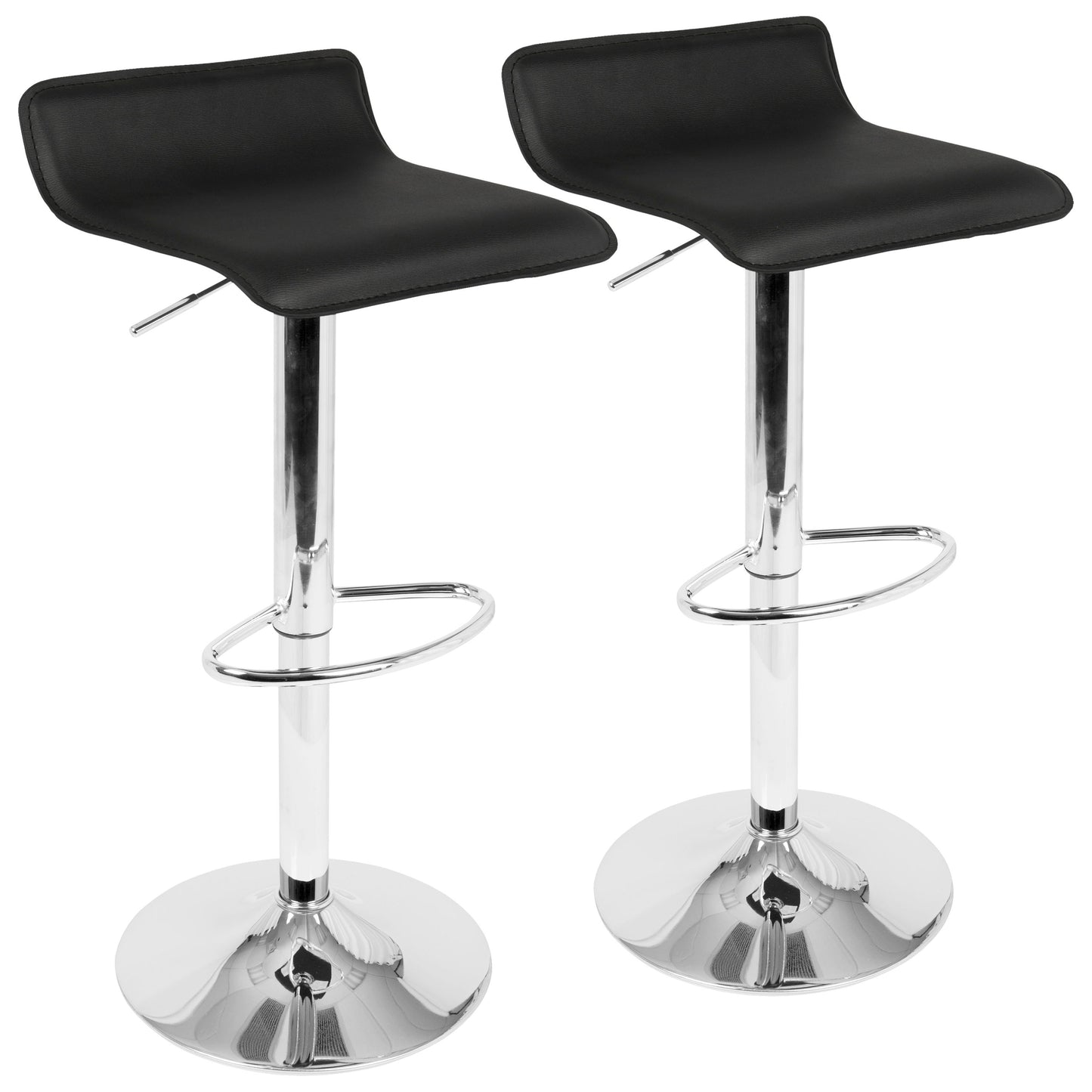 Ale - Contemporary Adjustable Barstool (Set of 2) - Black