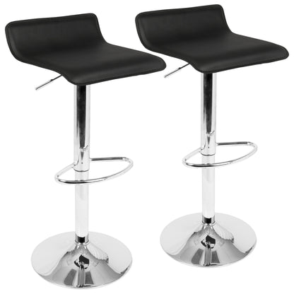 Ale - Contemporary Adjustable Barstool (Set of 2) - Black