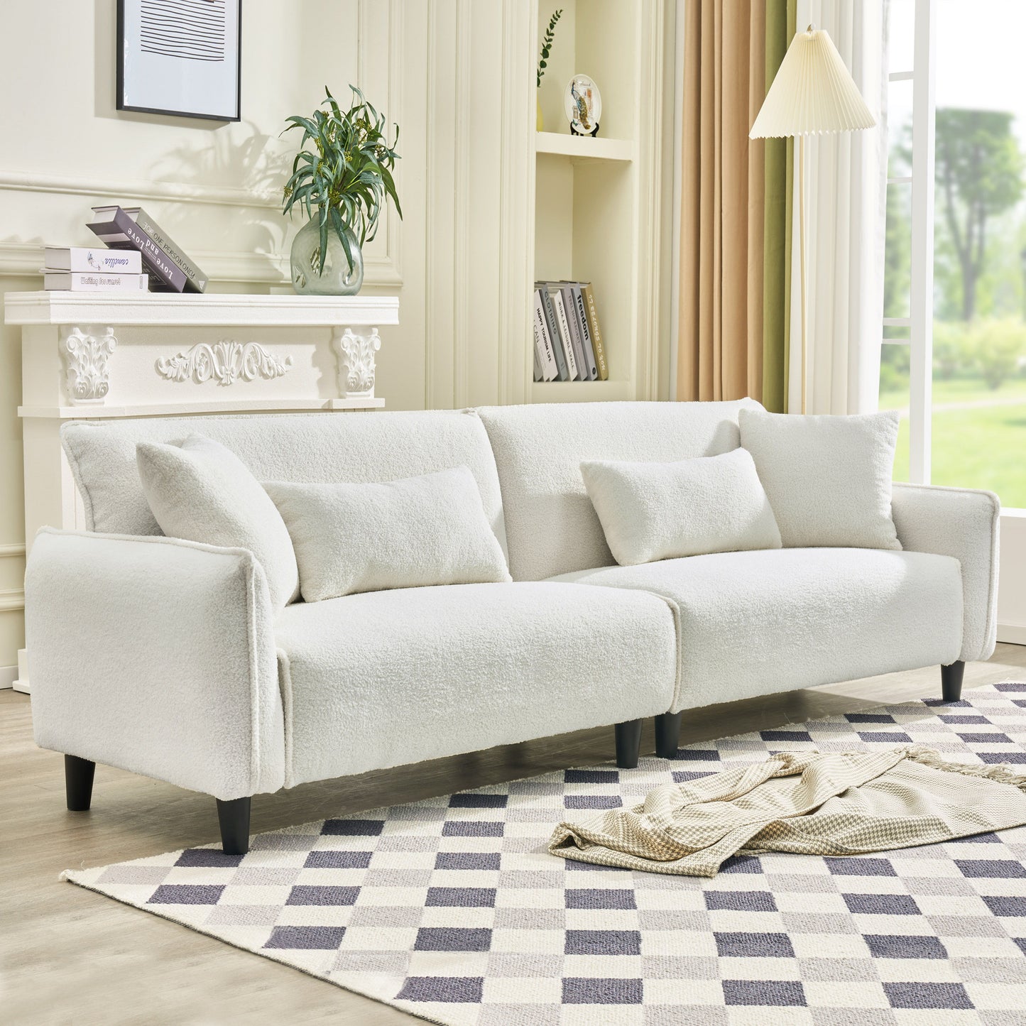 Teddy Velvet Sofa Soft & Comfortable - Beige