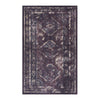 Maval - 4' X 6' Washable Area Rug - Black / Burgundy