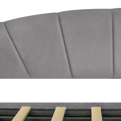 Twin Size Upholstered Daybed With Two Drawers And Slat - Gray
