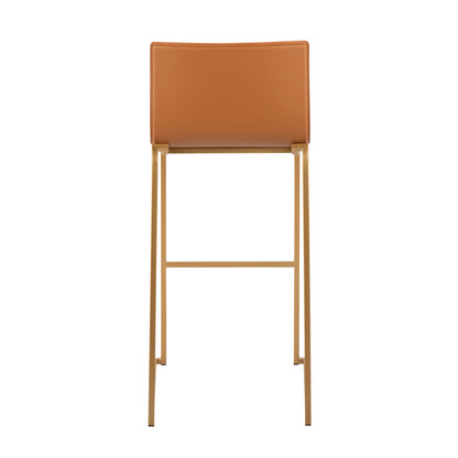 Mara - Contemporary Barstool (Set of 2) - Gold / Camel