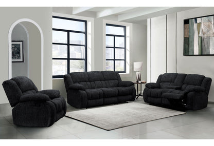 Stonic - Console Reclining Loveseat - Ebony