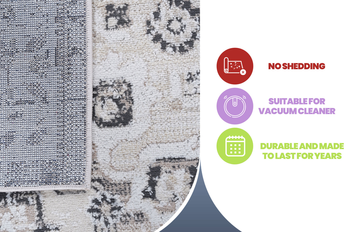 Payas - 2' X 3' Medallion Area Rug - Cream / Beige