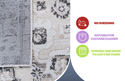 Payas - 2' X 3' Medallion Area Rug - Cream / Beige