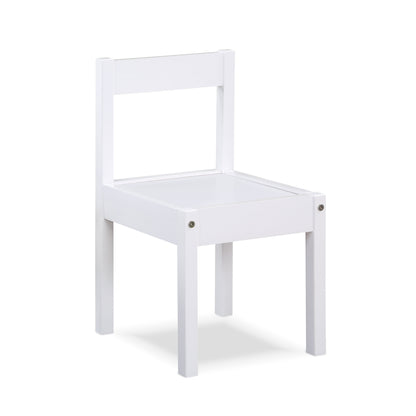 Della - 3-Piece Solid Wood Kids Table & Two Chair Set - White